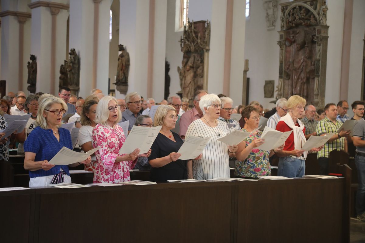 Weihbischof Paul Reder feierte am Samstag, 12. Juli 2025, einen Kiliani-Gottesdienst mit Kirchenchören sowie Kirchenmusikern und -musikerinnen aus dem ganzen Bistum.