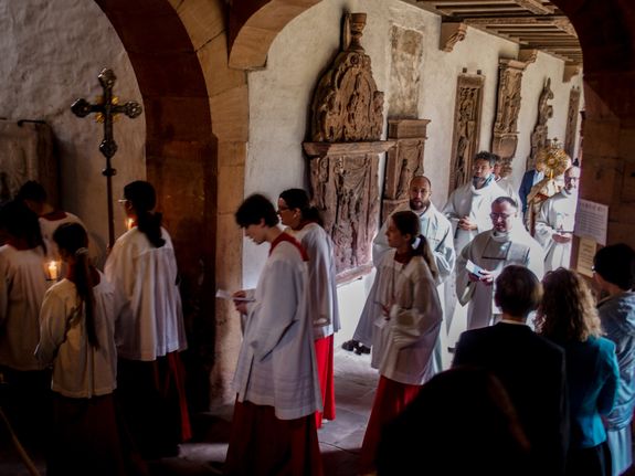 Eine Sakramentsprozession schloss sich an den Gottesdienst an.
