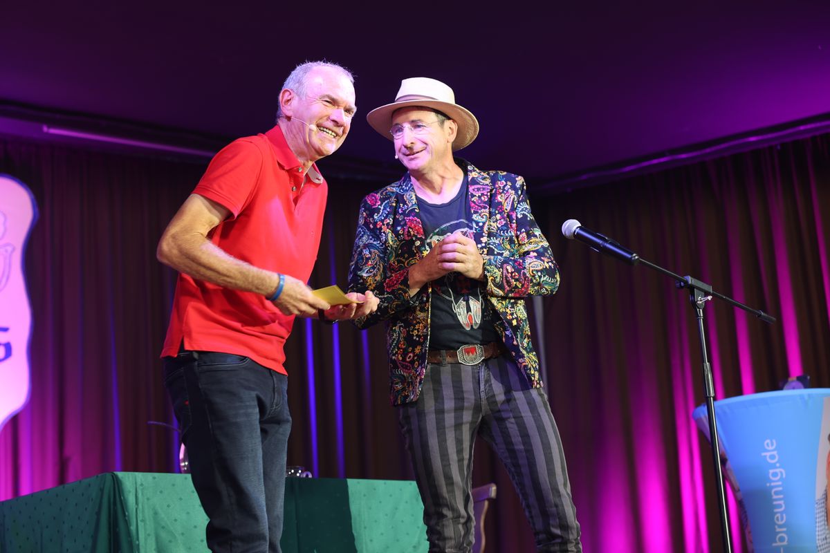 Verstehen sich bestens: Kabarettist Fredi Breunig und fränkisches Humorphänomen Otti Schmelzer.