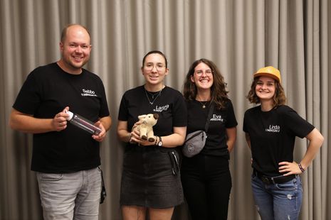 Das Leitungsteam der Romwallfahrt 2024: (von links) Sebastian Volk, Larissa Seel, Eva Gollas, Linda Schmidt Das Leitungsteam der Romwallfahrt 2024: (von links) Sebastian Volk, Larissa Seel, Eva Gollas, Linda Schmidt