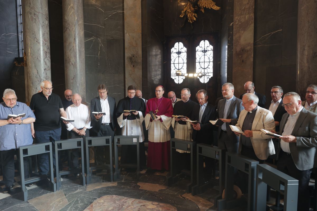 Dr. Matthias Leineweber und Manuel Thomas sind am Dienstag, 1. Juli, im Würzburger Kiliansdom als neue Domvikare eingeführt worden.