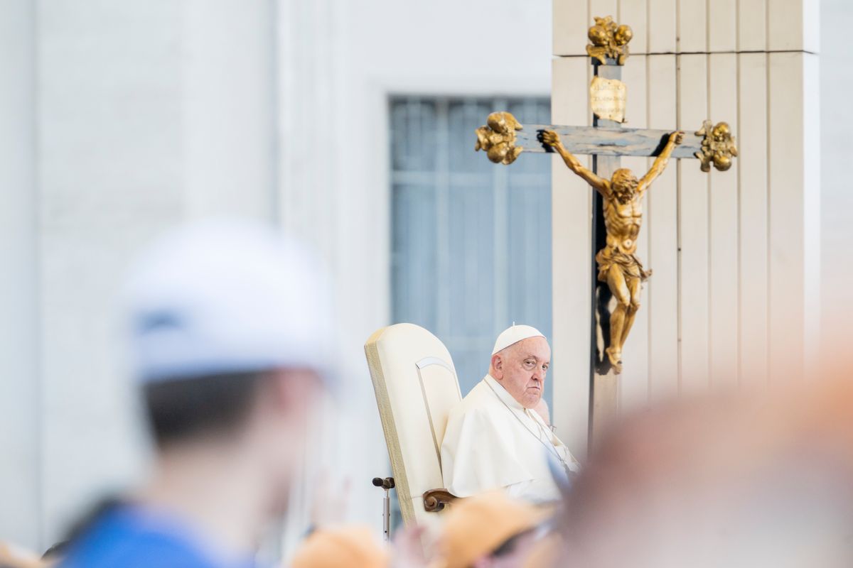 Etwa 15 Meter vom Papst entfernt sei die erste Reihe des Chores gewesen, erzählt Anton Bracklow. Etwa 15 Meter vom Papst entfernt sei die erste Reihe des Chores gewesen, erzählt Anton Bracklow.