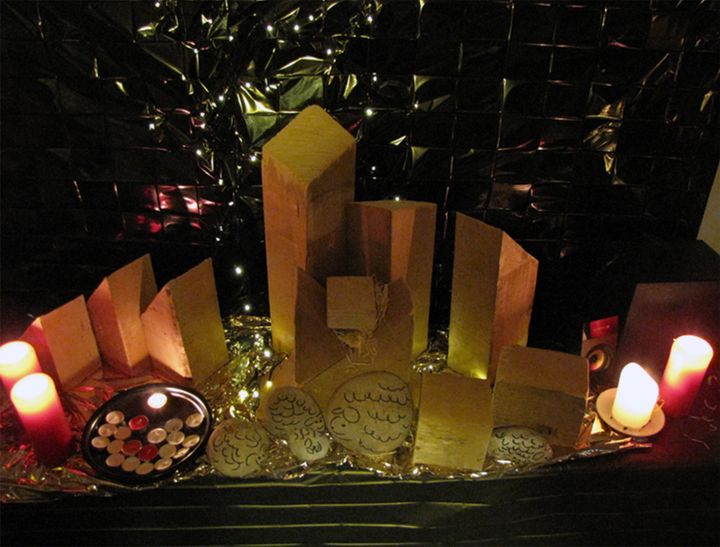 Die Krippe wurde von Soldaten im Iran gebaut. 