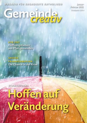 Unter der Überschrift „Hoffen auf Veränderung“ nimmt die aktuelle Ausgabe der Zeitschrift „Gemeinde creativ“ kirchliche und gesellschaftliche Veränderungsprozesse in den Blick und sucht nach Lehren aus der Corona-Krise.  Unter der Überschrift „Hoffen auf Veränderung“ nimmt die aktuelle Ausgabe der Zeitschrift „Gemeinde creativ“ kirchliche und gesellschaftliche Veränderungsprozesse in den Blick und sucht nach Lehren aus der Corona-Krise.