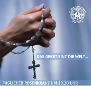 Das Fatima-Weltapostolat im Bistum Würzburg lädt dazu ein, jeden Abend um 19.20 Uhr den Rosenkranz zu beten. Das Fatima-Weltapostolat im Bistum Würzburg lädt dazu ein, jeden Abend um 19.20 Uhr den Rosenkranz zu beten.
