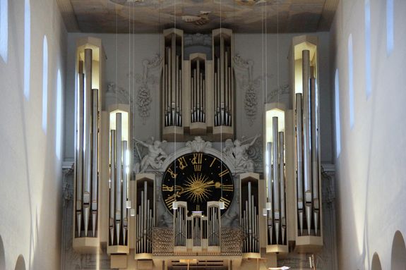 Prospekt der Hauptorgel des Würzburger Kiliansdoms.