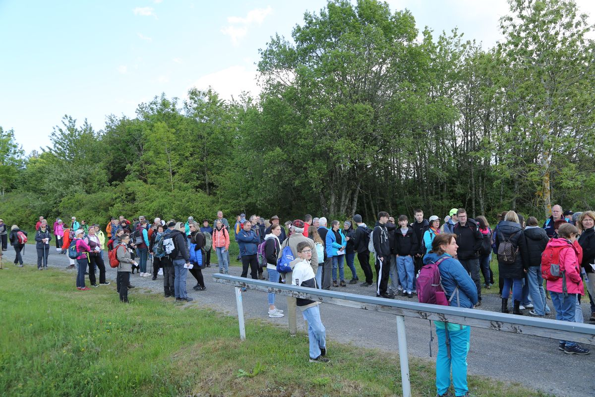 Fast 400 Gläubige haben an der Ökumenischen Kreuzbergwallfahrt mit Bischof Jung und Regionalbischöfin Bornowski teilgenommen.  Fast 400 Gläubige haben an der Ökumenischen Kreuzbergwallfahrt mit Bischof Jung und Regionalbischöfin Bornowski teilgenommen.