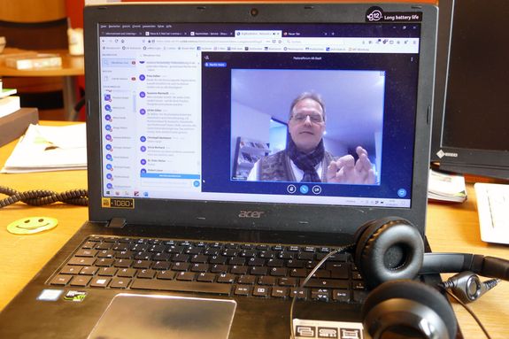 Dekan Martin Heim nahm ebenfalls online an der Veranstaltung teil. Dekan Martin Heim nahm ebenfalls online an der Veranstaltung teil.