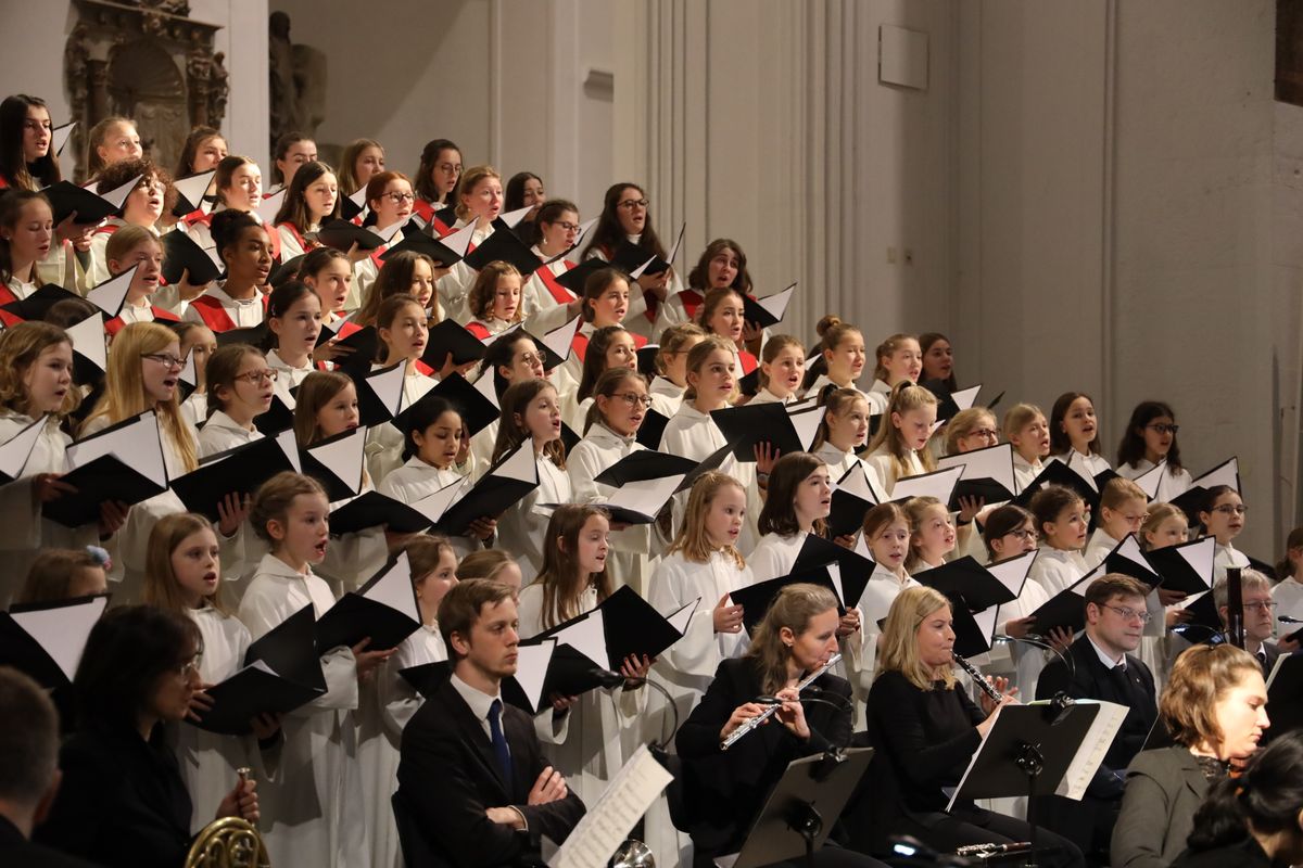 "Weihnachten traditionell" war das Konzert der Mädchenkantorei am Würzburger Dom und des Orchesters Camerata Würzburg unter der Leitung von Domkantor Alexander Rüth am dritten Adventssonntag, 15. Dezember, überschrieben.  "Weihnachten traditionell" war das Konzert der Mädchenkantorei am Würzburger Dom und des Orchesters Camerata Würzburg unter der Leitung von Domkantor Alexander Rüth am dritten Adventssonntag, 15. Dezember, überschrieben.