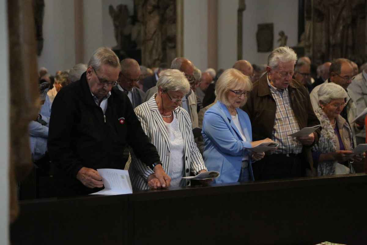 Bischof Dr. Franz Jung hat am Donnerstagnachmittag, 4. Juli, mit etwa 320 Paaren im Kiliansdom ihr goldenes oder diamantenes Ehejubiläum gefeiert.