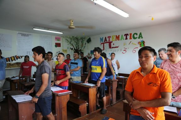 In den Räumen der Gefängnisseelsorge wird Unterricht abgehalten. In den Räumen der Gefängnisseelsorge wird Unterricht abgehalten.