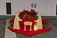 Auch eine Krippe wurde für den Gottesdienst im Parkhaus aufgestellt