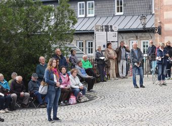 Bischof Dr. Franz Jung feierte am Montagabend, 5. Juli, einen Kiliani-Pontifikalgottesdienst auf dem Kreuzberg.
