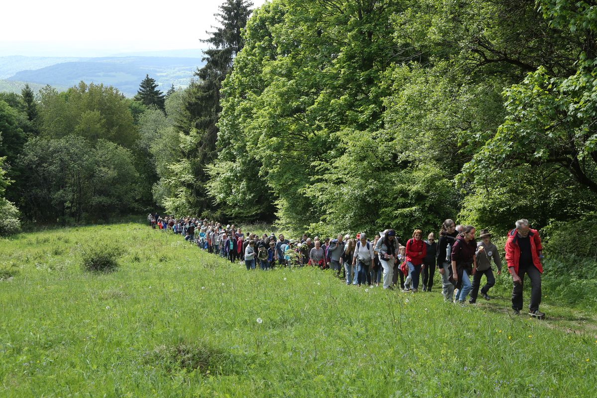 Fast 400 Gläubige haben an der Ökumenischen Kreuzbergwallfahrt mit Bischof Jung und Regionalbischöfin Bornowski teilgenommen.  Fast 400 Gläubige haben an der Ökumenischen Kreuzbergwallfahrt mit Bischof Jung und Regionalbischöfin Bornowski teilgenommen.