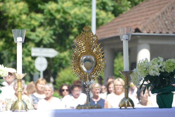 Die Fronleichnamsprozession in Aschaffenburg stand unter dem Motto "Europa und seine Patrone".