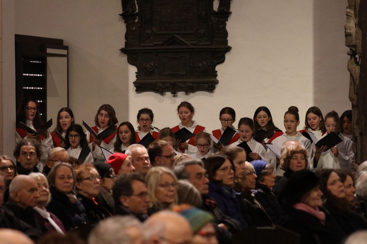 "Weihnachten traditionell" war das Konzert der Mädchenkantorei am Würzburger Dom und des Orchesters Camerata Würzburg unter der Leitung von Domkantor Alexander Rüth am dritten Adventssonntag, 15. Dezember, überschrieben.  "Weihnachten traditionell" war das Konzert der Mädchenkantorei am Würzburger Dom und des Orchesters Camerata Würzburg unter der Leitung von Domkantor Alexander Rüth am dritten Adventssonntag, 15. Dezember, überschrieben.