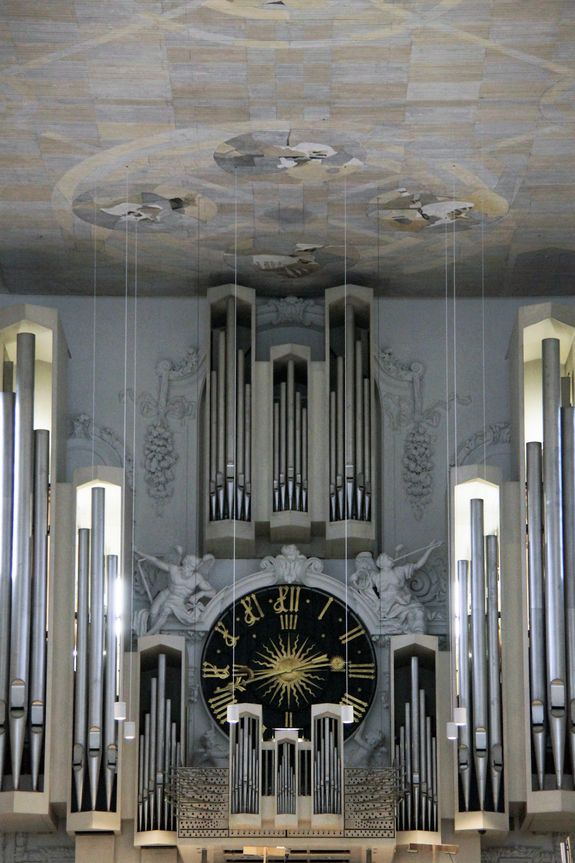 Prospekt der Hauptorgel des Würzburger Kiliansdoms.