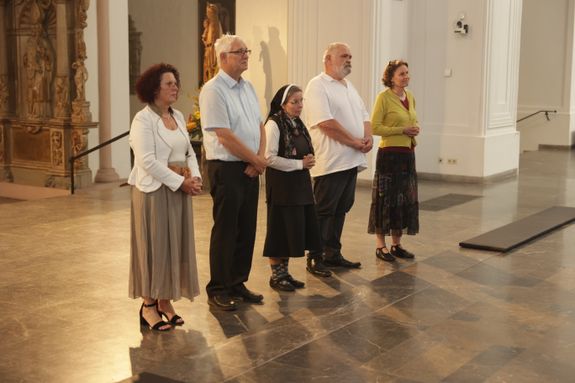 Aus dem Dienst als Religionslehrkräfte verabschiedet wurden (von links): Doris Grimm, Klaus Warmuth, Schwester Ulrike Stein, Walter Rexa und Cornelia Groß.