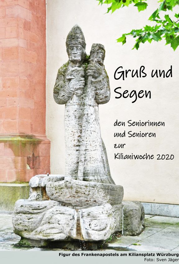 Mit einer "Segenskarte" wendet sich das Katholische Senioren-Forum an alle Seniorinnen und Senioren in der Diözese Würzburg. Die traditionellen Wallfahrten in der Kiliani-Wallfahrtswoche fallen in diesem Jahr aufgrund der Corona-Epidemie aus.