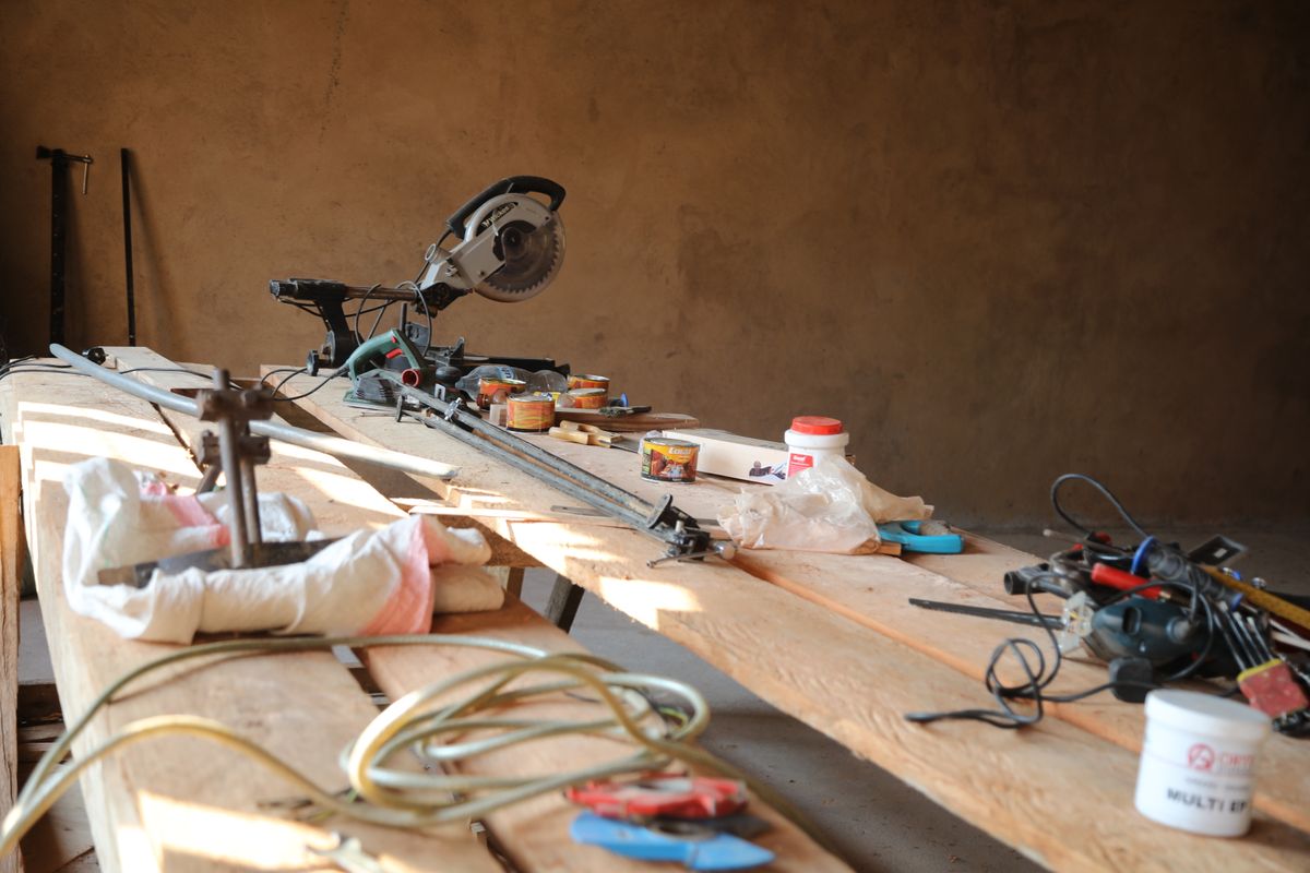 Die Schreinerei in Nkile.