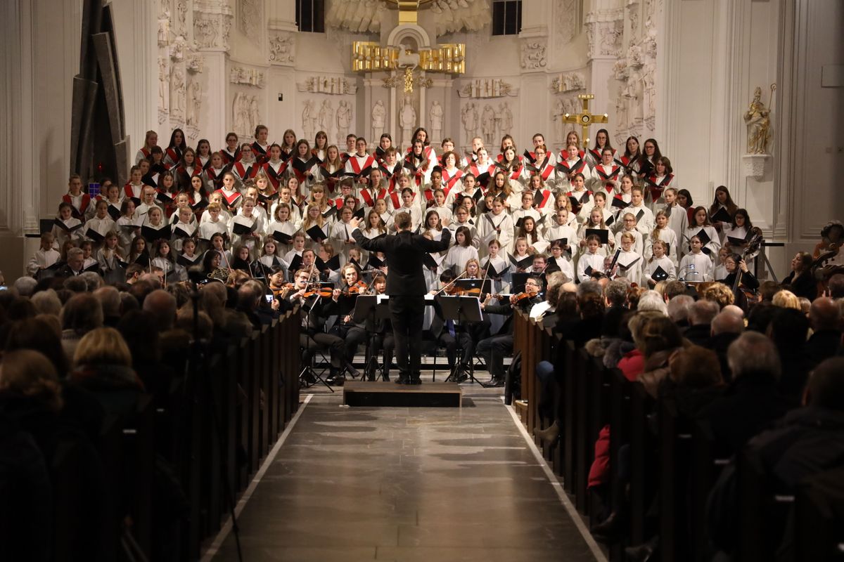 "Weihnachten traditionell" war das Konzert der Mädchenkantorei am Würzburger Dom und des Orchesters Camerata Würzburg unter der Leitung von Domkantor Alexander Rüth am dritten Adventssonntag, 15. Dezember, überschrieben.  "Weihnachten traditionell" war das Konzert der Mädchenkantorei am Würzburger Dom und des Orchesters Camerata Würzburg unter der Leitung von Domkantor Alexander Rüth am dritten Adventssonntag, 15. Dezember, überschrieben.