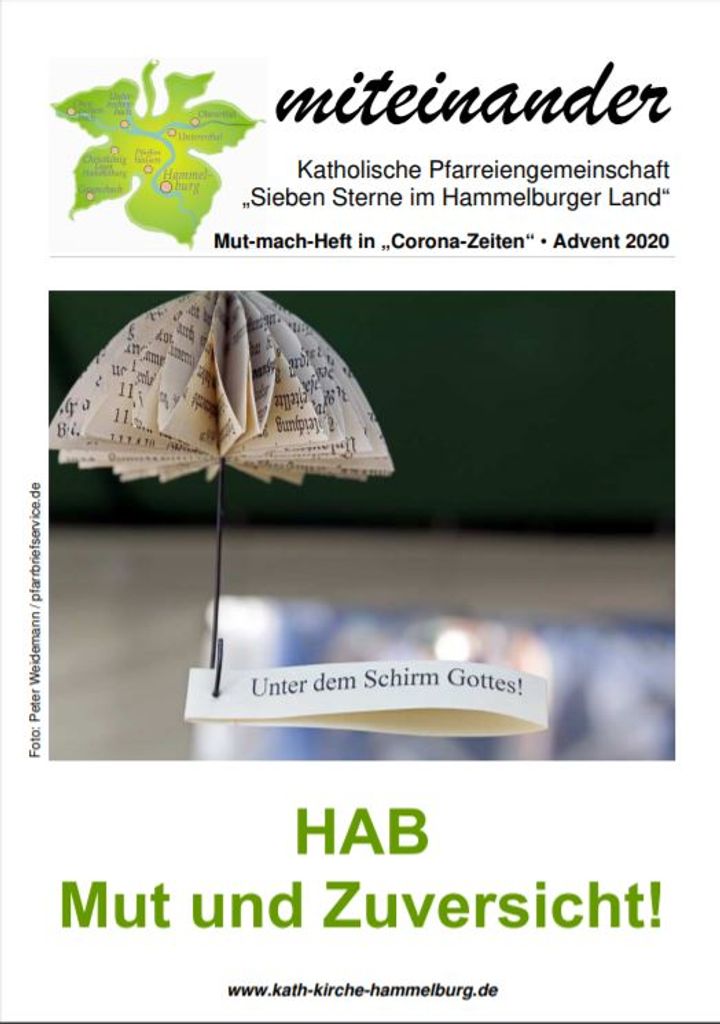 Der Pfarrbriefersatz der Pfarreiengemeinschaft "Sieben Sterne im Hammelburger Land" gibt Mut in der Corona Zeit.