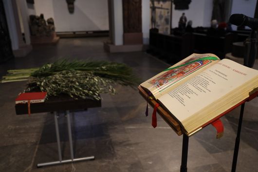 Mit einem Pontifikalgottesdienst im Würzburger Kiliansdom hat Bischof Dr. Franz Jung am Sonntag, 28. März, die Heilige Woche im Bistum Würzburg eröffnet. Mit einem Pontifikalgottesdienst im Würzburger Kiliansdom hat Bischof Dr. Franz Jung am Sonntag, 28. März, die Heilige Woche im Bistum Würzburg eröffnet.