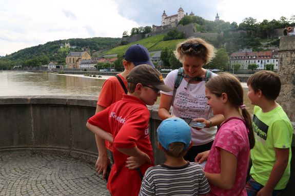 Quer durch die Würzburger Innenstadt führte der Actionbound.
