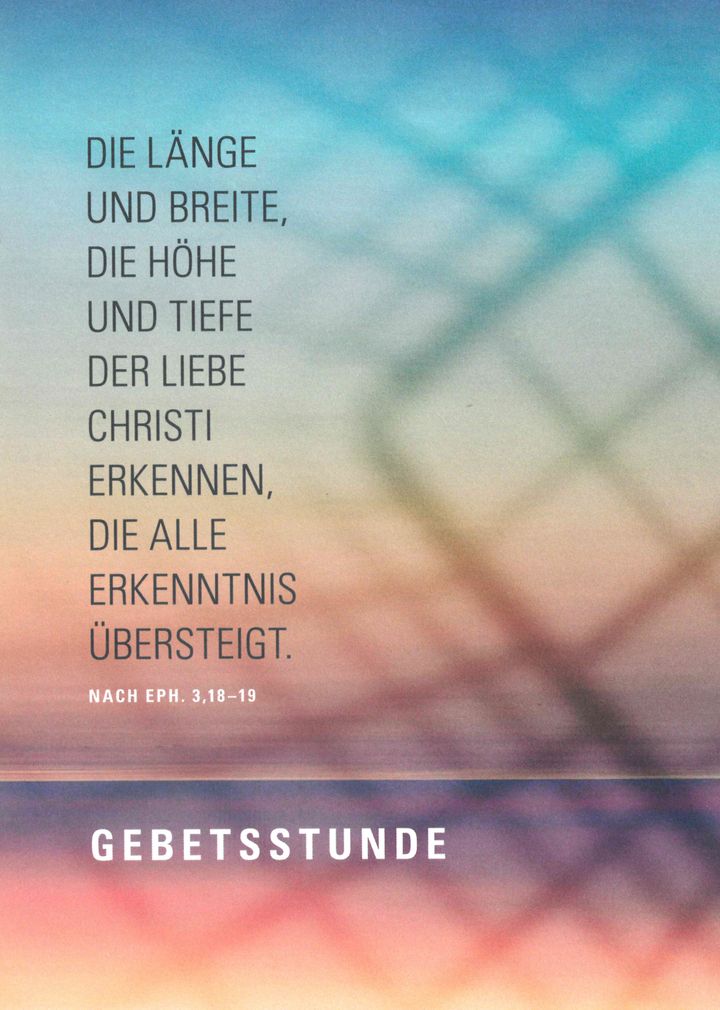 Die Länge und Breite, die Höhe und Tiefe der Liebe Christi erkennen, die alle Erkenntnis übersteigt“ (nach Eph. 3,18-19). Unter diesem Leitwort von Bischofs Dr. Franz Jung für das Jahr 2020 ist ein neues Gebetsheft von Domvikar Paul Weismantel erschienen.